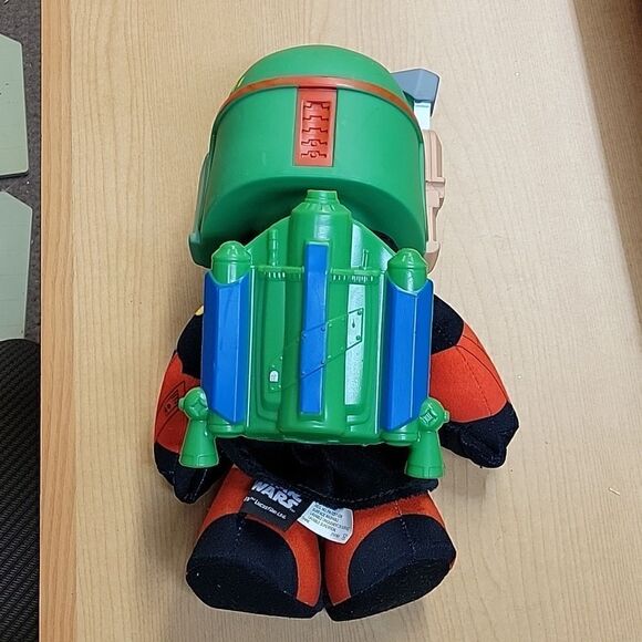 Star Wars Mattel The Book of Boba Fett Plush Plastic Helmet Disney Plus 12” - Picture 3 of 9